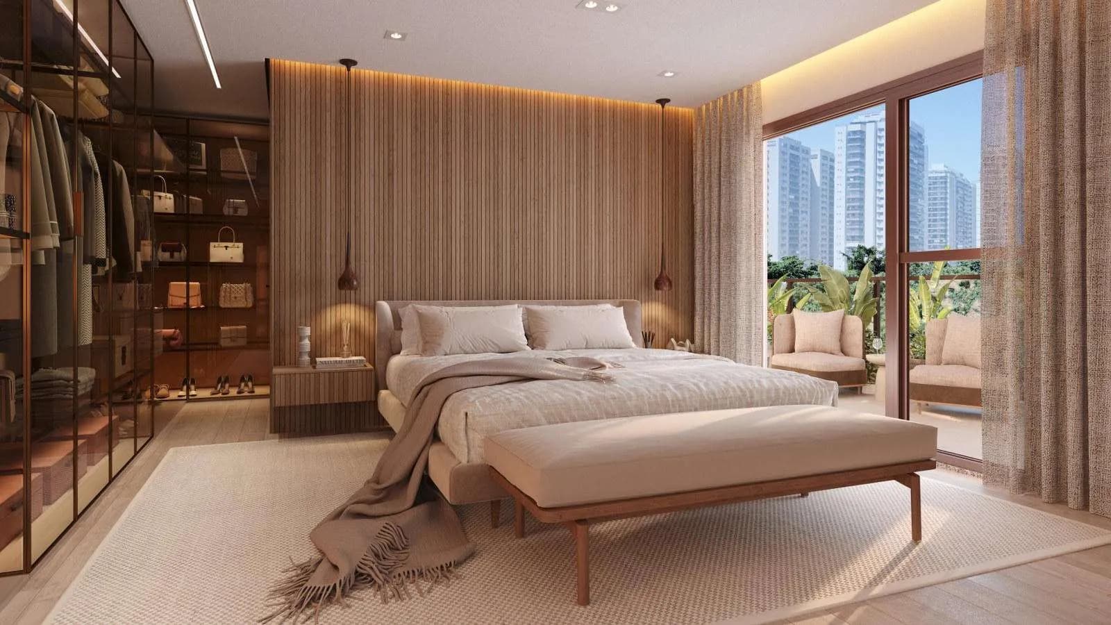 Planta 2 quartos 77 a 81 m² (1 suíte) — Tegra Barra da Tijuca